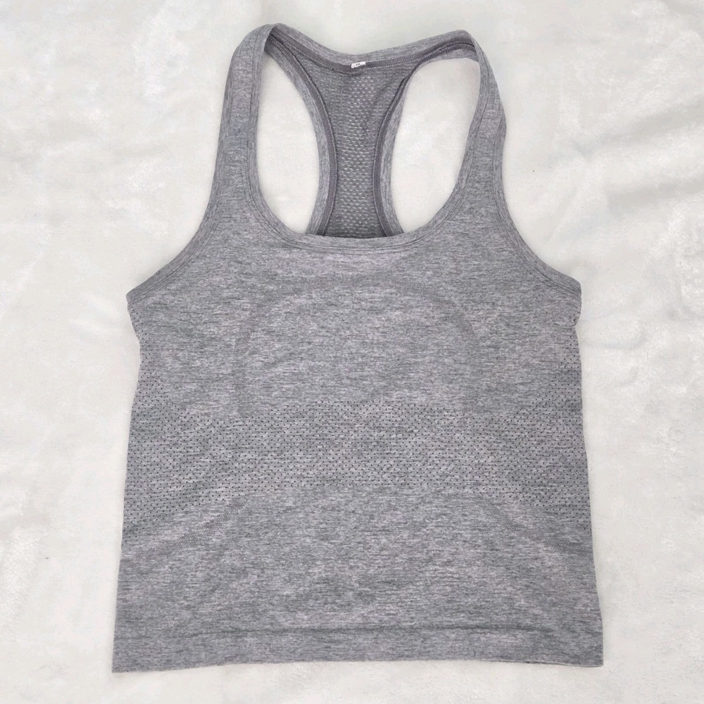 Lululemon Swiftly Tech Racerback Tank Top 2.0 Heathered Gray Size 4